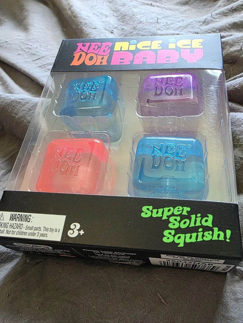 NeeDoh Nice Ice Baby Super Solid Squish Set - Blue, Purple, Pink